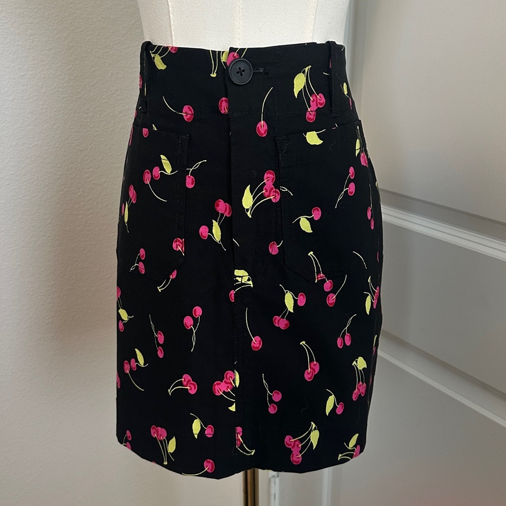 NWT Anthropologie Cherry Mini Skirt